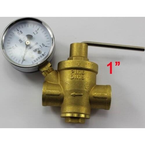 1", DN25, Brand Brass material Piston Style Pressure Reducing Valve Water heater ,water purifier regulator valve