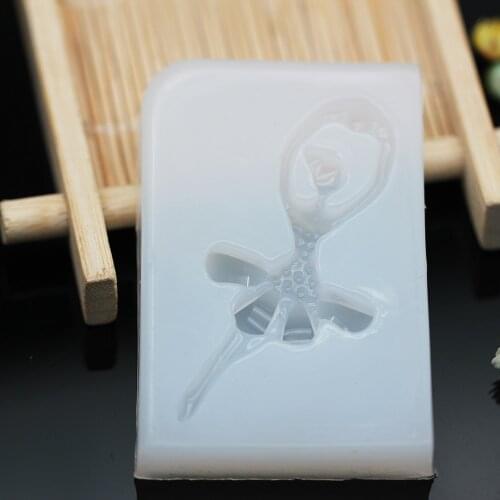 1pcs Silicone Mold Ballerina Girl Resin Silicone DIY Handmade Mold Jewerly Accessories Making Mold