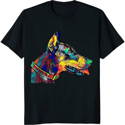 2019 Summer T Shirt Men New High Quality Doberman T-Shirt Dog Pet True Friend Military T Shirts