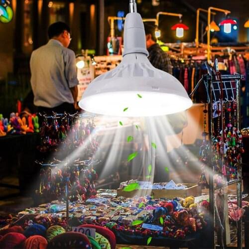 2in1 12V Ceiling Fan with LED Light Lamp Hanging Camping Tent Fan Lanterns for Outdoor Hiking Barbecue Home Dormitory