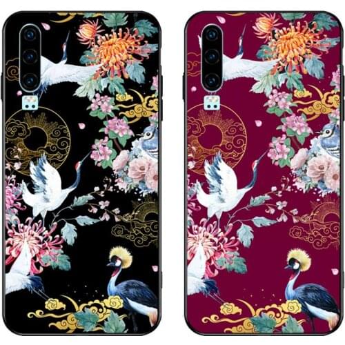 Ink painting Red-crowned Crane Phone Case for Huawei Honor 30 20 10 9 8 8x 8c v30 Lite view pro