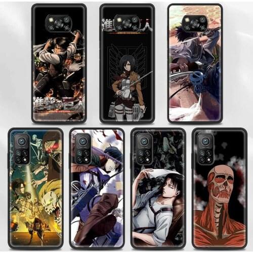 Case For Xiaomi Poco F3 M3 X3 NFC F1 Shell Smartphone Case for Mi Note 10 Pro Lite Cover Fundas Anime Japanese Attack On Titan