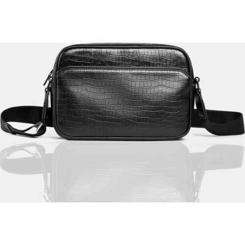 Black Mini Shoulder Bag Men Small Fashion Pu Leather Crossbody Messenger Bag Solid Excellent Quality Leather Sling Bag Male 2021