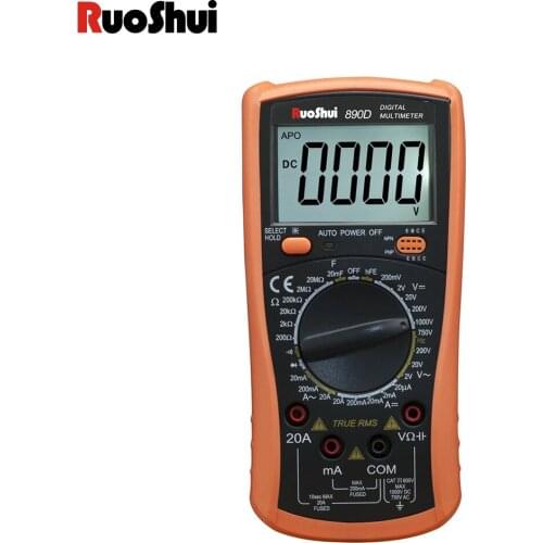 Multimetro Digital Profesional AC DC Voltage Transistor Multitester Current Tester with Buzzer Function Backlight Data Hold 890D