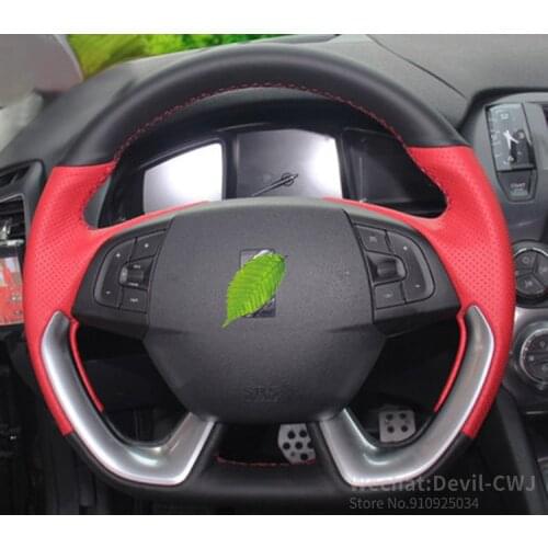 DIY steering wheel cover for Citroen C4 C-QUATRE C5 C6 C-Elysee DS5 special hand-stitched Comfortable grip cover car accessories