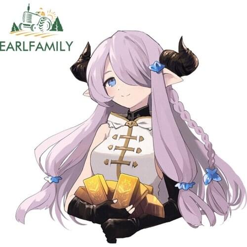 EARLFAMILY 13cm x 12.9cm for Horn Girl Vinyl Car Stickers Motorcycle Helmet Window Decoration Waterproof Decal for VAN SUV