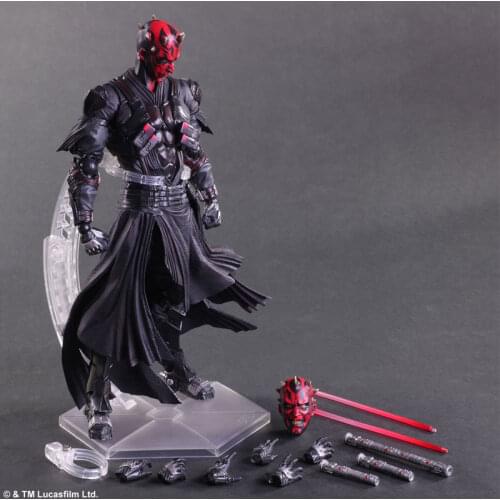 PLAY ARTS Change Anime Star Wars VII The Force Awakens Figam Darth Maul Action Figure Sith Warrior Figurines Modle Toy for Youth