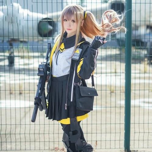 Hot Anime Game Girls Frontline Ump45 Cosplay Costumes Uniform Full Sets Include Jacket+shirt+skirt+wig+bags+gloves+accessories