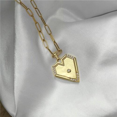 HECHENG,Fashion Charm Necklace,Heart Love Pendant Jewery Lober Jewelry Couple Gift