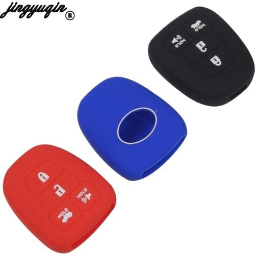 Jingyuqin 4 Button Silicone Car Key FOB fit for Toyota CAMRY/RAV4/Avalon/Corolla Remote Case Cover Shell Protect