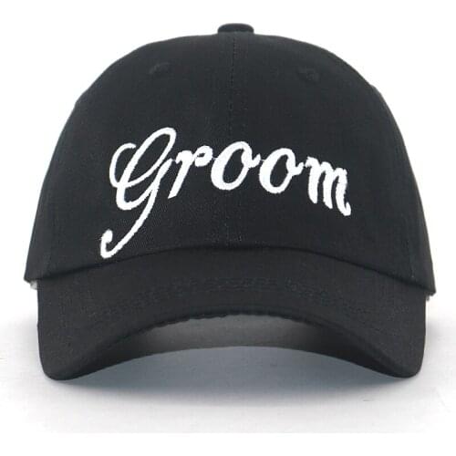 Wedding party fashion dad hat embroidery Bride Groom baseball cap men pure color sport caps for honeymoon snapback hats new