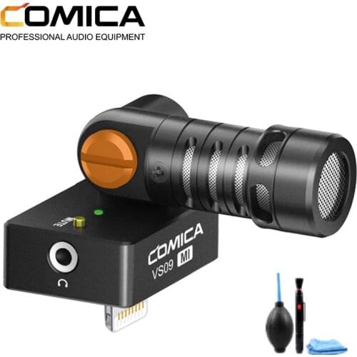 COMICA CVM-VS09 MI Condenser Video Vlogging Recording Microphone Lightning Interface Mic for iPhone 6 7 8 X iphone 12 iPad pro