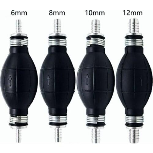 6/8/10/12mm Hand Fuel Pump Line Hand Primer Bulb Petrol Diesel Liquid Oil Gas Water Transfer Rubber Tube Aluminum For Car Boat