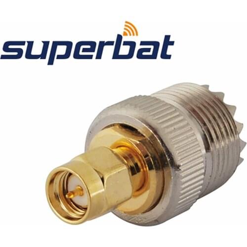 Superbat SMA-UHF Adapter SMA Male Plug to UHF Female Jack Straight RF Coaxial Connector