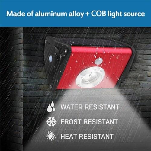 Smuxi Super-Bright Solar Powered Wall Lamps 16 COB Waterproof IP65 PIR Motion Sensor Wall Light Outdoor Garden Yard Lighting