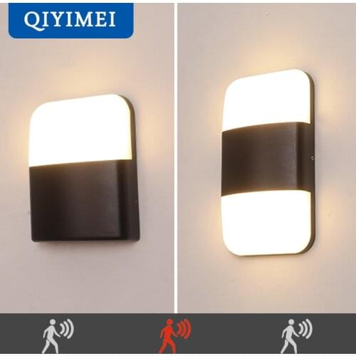 LED Porch Light IP65 Waterproof Radar Sensor Wall Lamps For Courtyard Patio Garden Front Door LED Outdoor Lighting AC90-260V