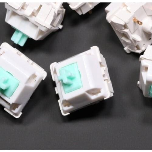 Everglide Bamboo Green Tactile Switch 4pin 5pin RGB 62g force mx clone switch for mechanical keyboard 50m like holy Panda