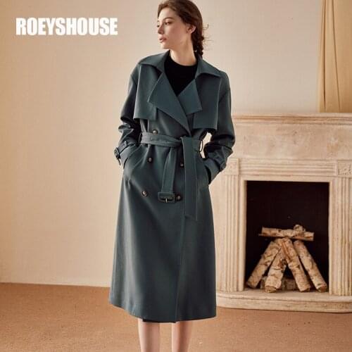 Temperament ol British windbreaker womens new intellectual professional warm thickened medium and long coat