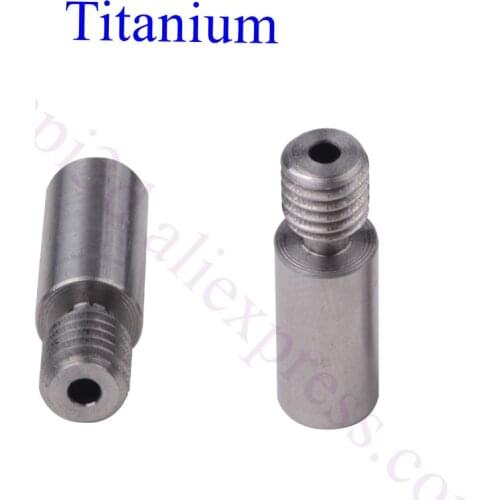 2pcs Super smooth Titanium alloy Thermal Heat Break throat TC4 thermal barrel for V6 Kraken / Chimera/Cyclops Hotend 3d printer
