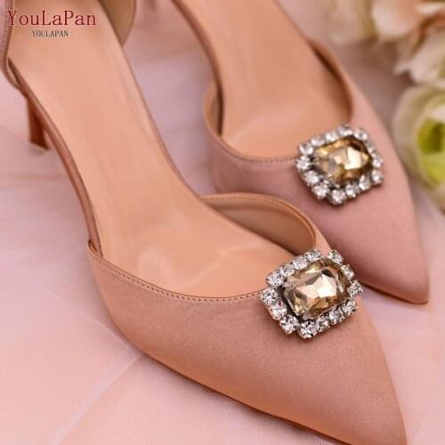 YouLaPan X44 2pcs Shoe Clip DIY Rhinestone Decoration Women High Heels Bag Dress Hat Accessories Wedding Fashion Buckle Clips