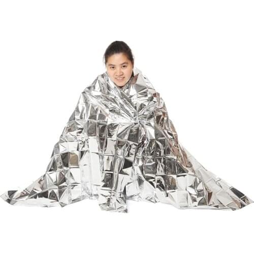 100pcs) Outdoor Emergency Blanket 210X130cm Rescue Blanket First Aid Insulation Blanket