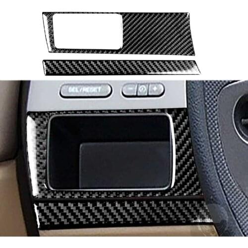 Car Headlight Switch Panel Cover 2pcs Trim Frame Real Carbon Fiber Sticker Auto Accessories For Honda Civic 8th Gen 2006-2011
