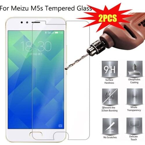 2 PCS M5S Tempered Glass for Meizu M5S Phone Screen Protector 9H 2.5D Protective Glass Film for Meizu Meilan 5S Tempered Glass