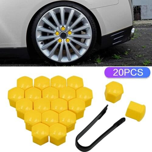 17 19 21mm Car Wheel Nut Caps Protection Covers Caps Anti-Rust Auto Hub Screw Cover Car Tyre Nut Bolt Exterior Decoration 20Pcs