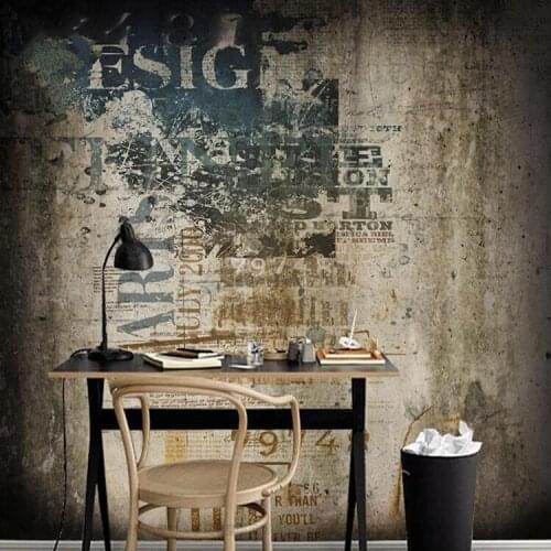 3d nostalgic cement wall vintage wallpaper coffee bar ktv personality living room sofa TV background wallpaper murals