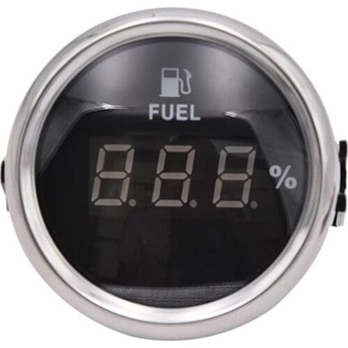 52mm Auto Digital Fuel Level Gauge LCD Waterproof Marine Car 240~33 ohm /0~190 ohm Oil Meter boat motorcycle fuel indicator