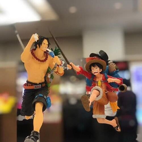 Anime One Piece Running Luffy Ace Action Figure Juguetes One Piece Luffy Ace Figura Collectible Model Toys 5.9'' Christmas gift