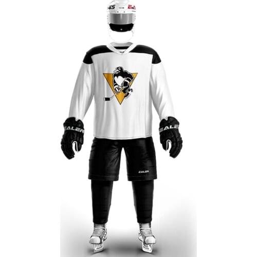 COLDOUTDOOR white ice hockey jersey