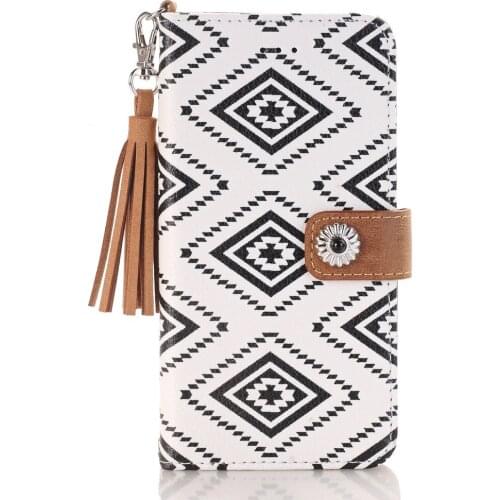 Boaoc Welcome to double 11 simple national style leather case for IPhone12 7 8plus 6 6s Plus SE2 stand wallet fashion women