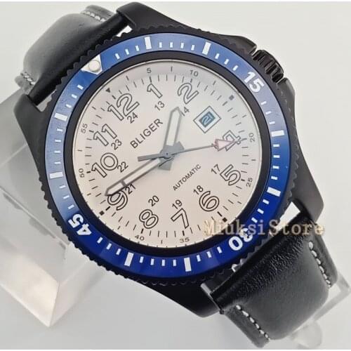 44mm White Dial Arabic Numerals Automatic Montre Sport Relogio Masculino bracelet Marque Luxe Hommes Horloge Ceramic