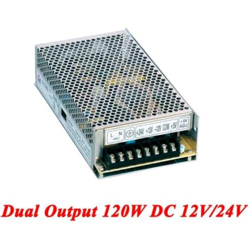 D-120C Switching Power Supply 120W 12V/24V,Double Output AC-DC Power Supply For Led Strip,transformer AC 110v/220v To DC 12v/24v