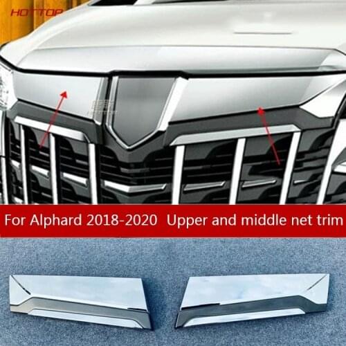 For Toyota Alphard 2015-2020 Front Face Mesh Trim Upper Mesh Trim 30 Series Car Body Trim Rear Lamp Eyebrow