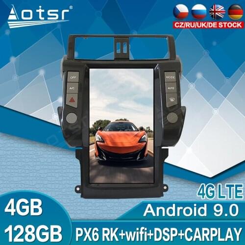 For Toyota Land Cruiser Prado 150 2010 2011 2012 2013 Tesla Big Screen Android Radio Multimedia DVD Player GPS Navigation Unit