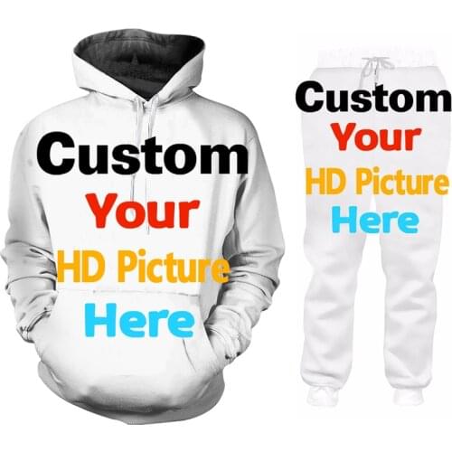 Dropshipping Suits Men/Women 3d Print DIY Sweatpants Trousers Jacket Pullover Customized Custom Design Clothing Hoodies Pants