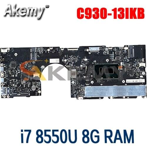 EYG70 NM-B741 for Lenovo Yoga C930-13IKB laptop motherboard CPU i7 8550U 8G RAM 5B20S72102 has been fully tested Mainboard