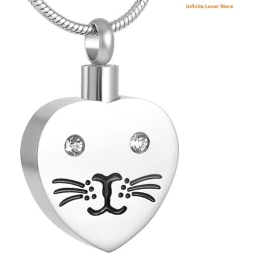 IJD8425-9 My Cat Memorial Ashes Holder Urn Necklace for Ahes for Pets Ashes Free Fill Kit For Women/Men-Wholesale Ashes Jewelry