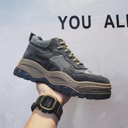 Mens Lace-Up Sneakers Black Chunky Casual Platform Shoes Ulzzang Dad Shoes Zapatos Mujer