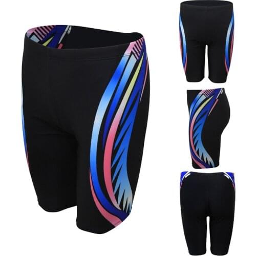 Men Swim Trunks Sports Swimwear Swimming Shorts Bathing Suit Male Long Swimsuit Boxer Briefs Boys Swim Jammers Gay Beachwear