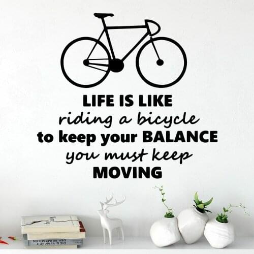 Life Bike Family Wall Stickers For Baby Kids Rooms Decor Vinyl Wall Decals Living Room Nordic Home Decoration Art Murals W269
