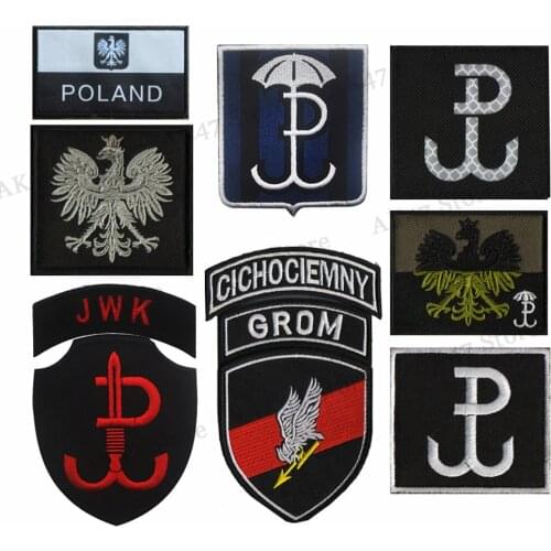 SPECIAL FORCES GROM SWAT Polish Special Force GROM unit shield tab patch badge ARMY MILITARY POLAND EMBLEM PATCH FOR BACKPACK