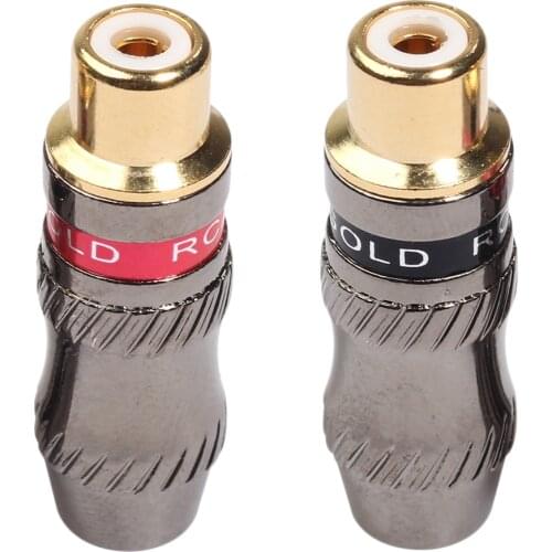 RCA jack Female Coupler Adapter Audio Cable Wire Cord Headphone Replacement