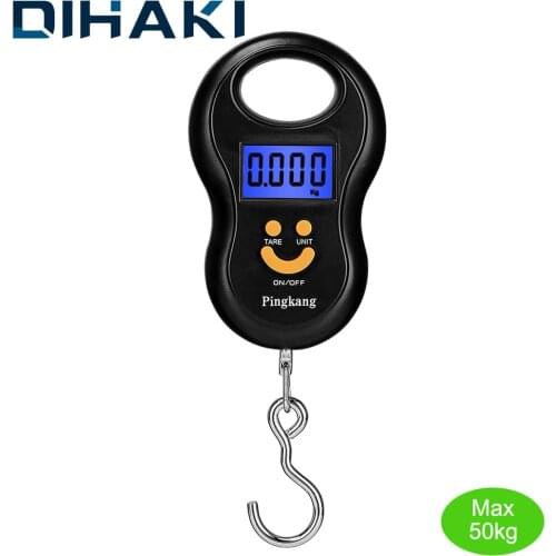 Portable 50kg/10g Hunging Scale Digital Electronic Fishing Weights Pocket Scale LCD Display Multifunction Scales For Kitchen