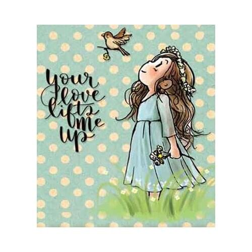 Girl Transparent Silicone Rubber Stamp And Metal Die Sheet Cling Scrapbooking DIY Cute Pattern Photo Album