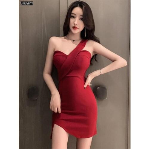 Christmas Party Club Wear Sexy Feminine Vestidos Fashion Women Solid Wine Red Little Black Mini Bandage Bodycon Pencil Dress