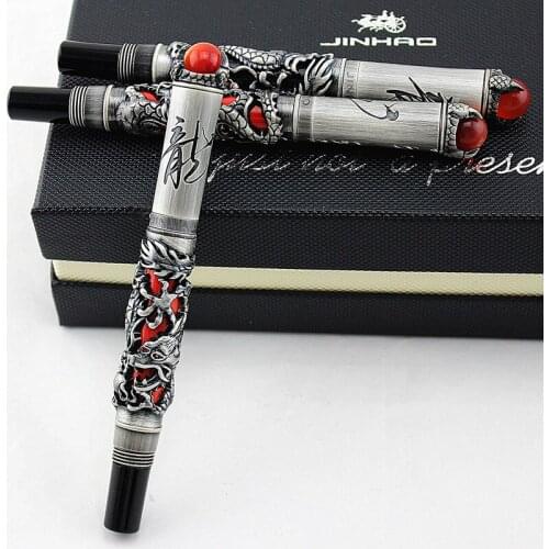 NEW JINHAO Luxury 18KGP 0.5mm high quality Dragon Dragon Fountain Pen ink Pen