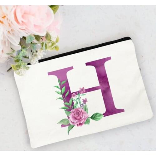 Cute 26 Letters Printed Cosmetic Bags Women Neceser Make Up Bag Pouch Wash Toiletry Bag Travel Organizer Case Mujer Bolsas